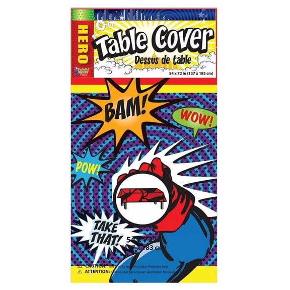 Superhero Power Super Hero Comic Birthday Party Decoration Plastic Tablecover