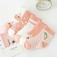 thumbnail image 3 of SHX Girls Toddler Kids Socks Cute and Fun Cotton Crew Socks 5 Pair 1-3 Years Old Children, 3 of 6