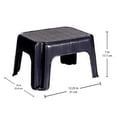thumbnail image 3 of Rubbermaid Durable Roughneck Plastic Family Sturdy Step Stool, Black (4 Pack), 3 of 3