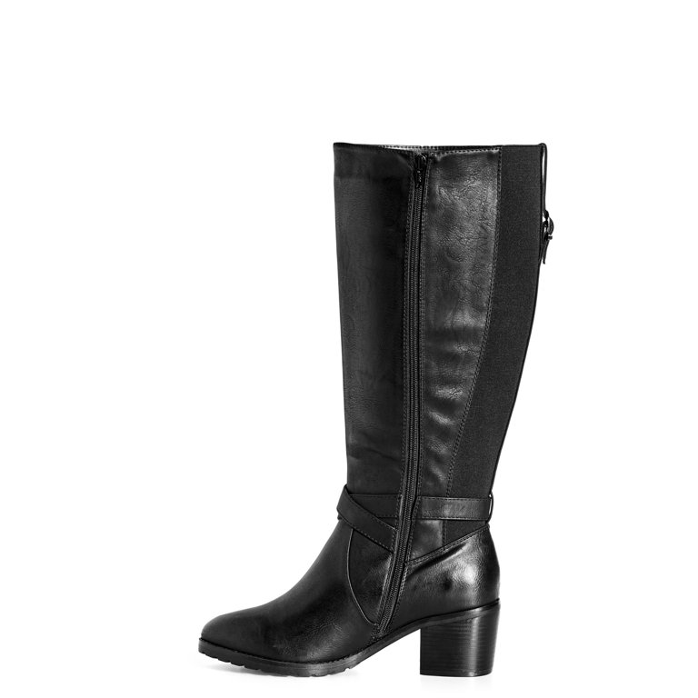 Faux Leather Tall Boots