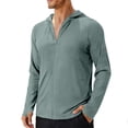 thumbnail image 2 of LEKWK UPF 50+ Sun Protection Hoodie Men Long Sleeve Zip up Loose Fit Sun Shirts Lightweight Cooling Quick Dry Tops for Running Fishing Hiking Outdoor, 2 of 8