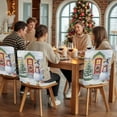 thumbnail image 5 of Christmas Snowman Chair Covers Set of 6 Winter Xmas House Pine Tree Snow Scene Chair Back Covers Stretch Removable Washable Slipcovers Protector for Dining Room Kitchen Party Decor, 5 of 5