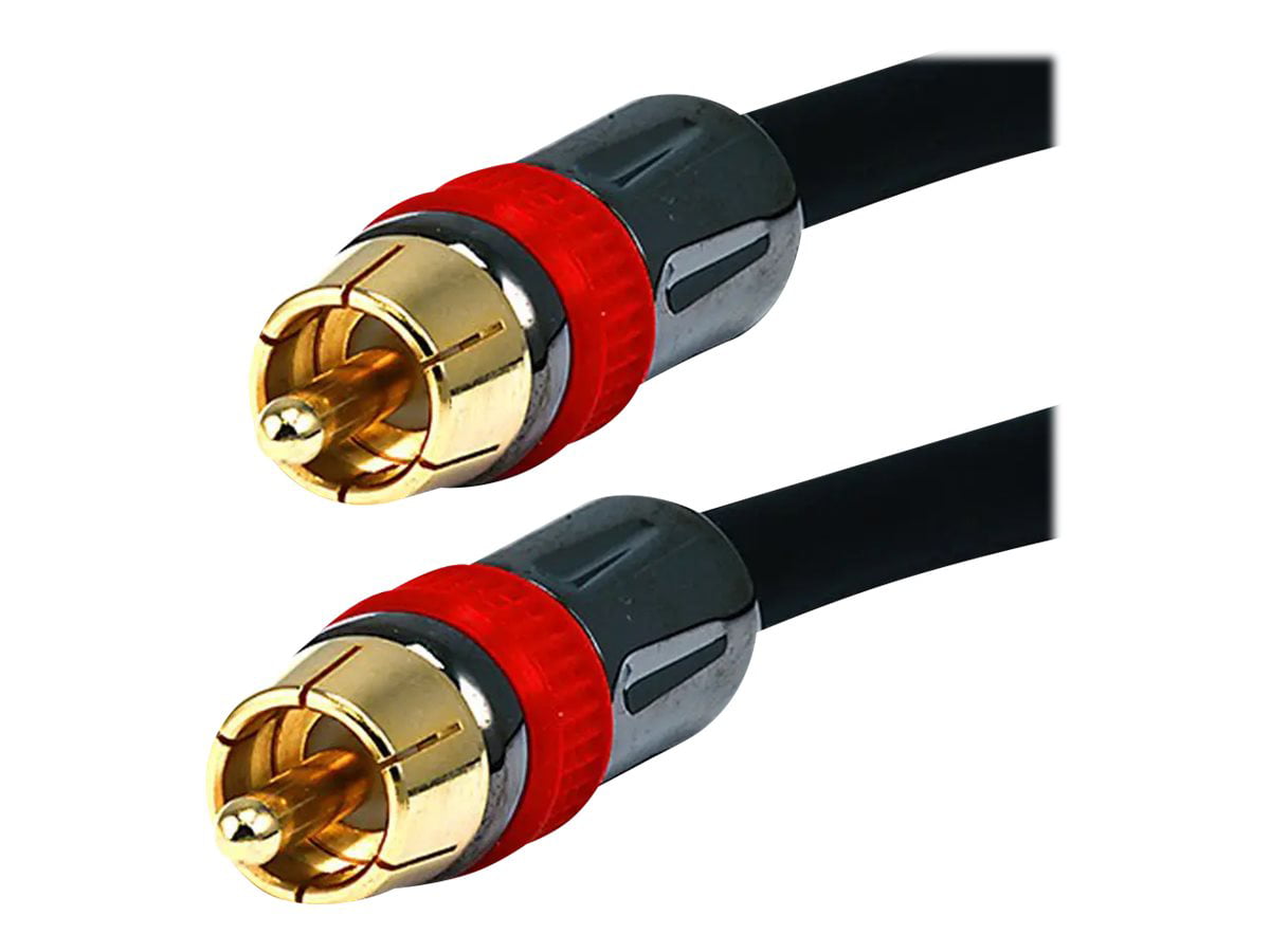 Black Monoprice 102855 35-Feet 18AWG CL2 Premium 3-RCA Component RG-6 Video Coaxial Cable 