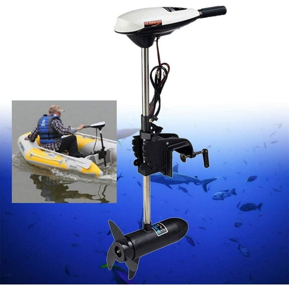 Miumaeov Freshwater and Saltwater Handle Bar Steer 66 lb Thrust Electric Outboard Boat Motors