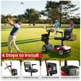 thumbnail image 5 of SACVON Upgrade 4 Wheel Mobility Scooter for Seniors, Foldable Powered Mobile Wheelchair for Adult 330lbs, Red, 5 of 12