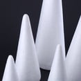 thumbnail image 3 of MIANGASTORE 6pcs Craft Cone White Cones Christmas Tree Polystyrene Cone Disc for Craft Project Christmas Tree Table Centerpiece ( 19x7cm ), 3 of 5