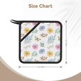 thumbnail image 2 of 2PCS Pot Holders for Kitchen - Heat Resistant Silicone Pot Holders with Hanging Loop, Daisy Butterfly Leaf Non Slip Oven Hot Pads, Potholders for Decor Baking Cooking Kitchen, 2 of 6