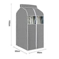 thumbnail image 4 of Hanging Garment Bag Garment Bag Organizer Storage with Clear Pvc Windows Garment Rack Cover DustproofGray 60*48*100, 4 of 5