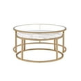 thumbnail image 5 of Acme Furniture Shanish Nesting Table Set Engineered Stone Top & Gold, 5 of 6
