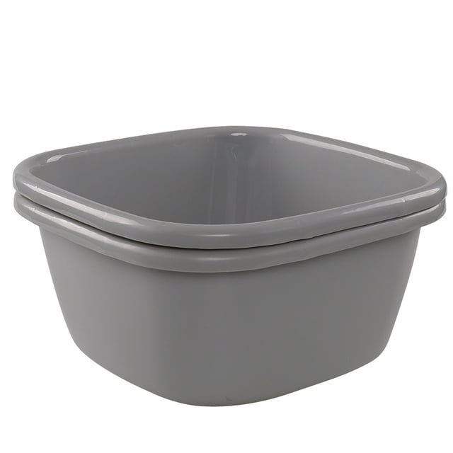 Shisuyan Rectangular Wash Basins Plastic Foot Basin Foot Tub Bucket Pedicure Barrel Face Washing Bowl For Kitchen Vegetable Fruit Washing Foot Bath Grey