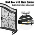 thumbnail image 4 of Gymax Fireplace Screen with Hinged Magnetic Two-doors Flat Guard Freestanding Black, 4 of 9