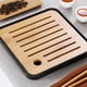 thumbnail image 2 of Bandeja de Té de Bambú de Melamina Cuadrada Drenaje Almacenamiento de Agua Juego de Té de Kung Fu de Juntas Taza de Té Chino Herramientas de Cere Negro s Baoblaze Bandeja de té de bambú, 2 of 6