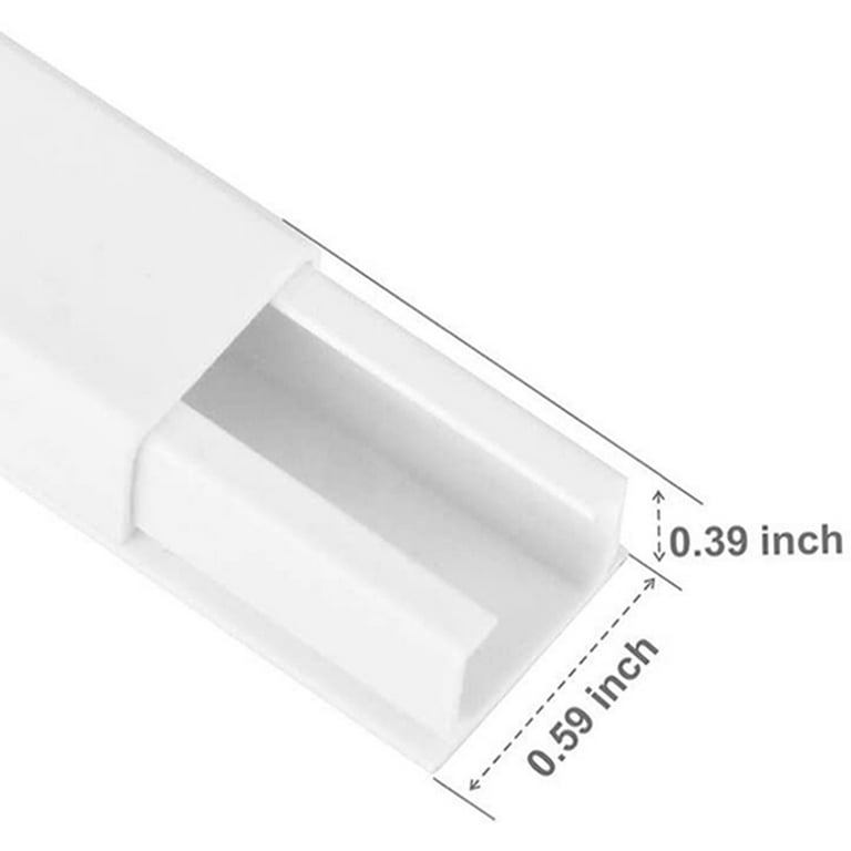 125.9 in Cord Hider - Bicmte One-Cord Channel Cable Concealer - Cord Cover  Wall - Easy Install Cable Management System Cable Raceway Home Office, 8X  L15.7in W0.59in H0.4in, White 