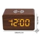 thumbnail image 3 of Nightlight Wireless Charging LED Wooden Alarm Clock, Multifunctional Voice Controlled Mute Electronic Clock, Wireless Charging Clock, 3 of 4