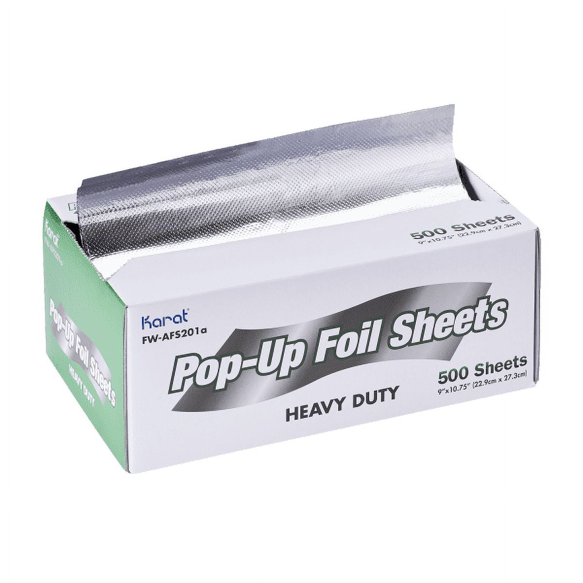 Karat Pop-up Heavy-Duty Aluminum Foil Sheets - 3,000 Sheets (500 x 6) - 10.75" x 9"