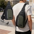 thumbnail image 6 of Unisex Waterproof body Bag,Multi-Functional Sling Chest Pack for Hiking Travel Daily Use,Adjustable Shoulder Strap, 6 of 6