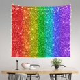 thumbnail image 2 of Bingfone Polyester Fabric Tapestry Glitter Rainbow Wall Hanging Tapestry,Daily Decorative Tapestry for Bedroom Living Room Dorm 60L x 51W Inches, 2 of 7
