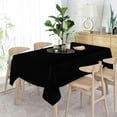 thumbnail image 4 of Black Tablecloth - 60X102 Inch Polyester Rectangle tablecloth,For 4 Foot Table In Washable Stain and Wrinkle Resistant,christmas tablecloth, 4 of 5