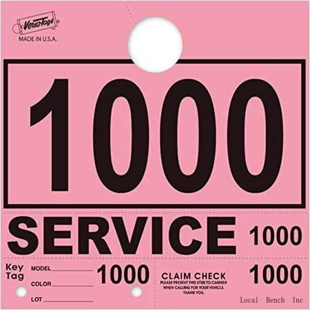 

Service Dispatch Numbers RL78 Style Mirror Hang Tags Numbered (Pink 1000-1999)