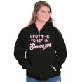 thumbnail image 3 of I Put She In Shenanigans St Patricks Zip Hoodie Sweatshirt Women Brisco Brands S, 3 of 6