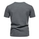 thumbnail image 4 of Camiseta informal de cuello en V para hombre: color liso con bolsillos, diseño moderno, tejido de poliéster, tallas S-XXL para uso diario., 4 of 8
