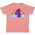 thumbnail image 3 of Inktastic 4th Birthday Rainbow Girls Toddler T-Shirt, 3 of 5