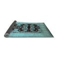 thumbnail image 2 of Ahgly Company Indoor Square Oriental Light Blue Traditional Area Rugs, 3' Square, 2 of 4