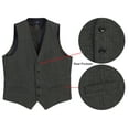 thumbnail image 4 of Gioberti Men's 5 Button Slim Fit Formal Herringbone Tweed Suit Vest, 4 of 5