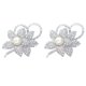 thumbnail image 2 of 3X Pin de Broche de Flores Con Clase Con Cristal Creado Brillante Y Perla Creada para la Boda de Navidad O Fiesta de Graduacion, 2 of 8