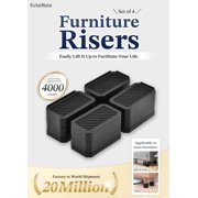 EclatBain Rectangular Adjustable Bed Risers 3&4.3 Inch, 4000 lbs, 4 Pack