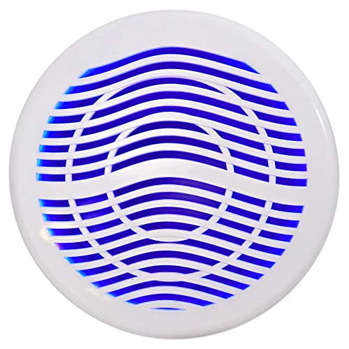 Rockville MS10LW 10" 2400 Watt White Marine/Boat 10" Free Air Subwoofer with LED