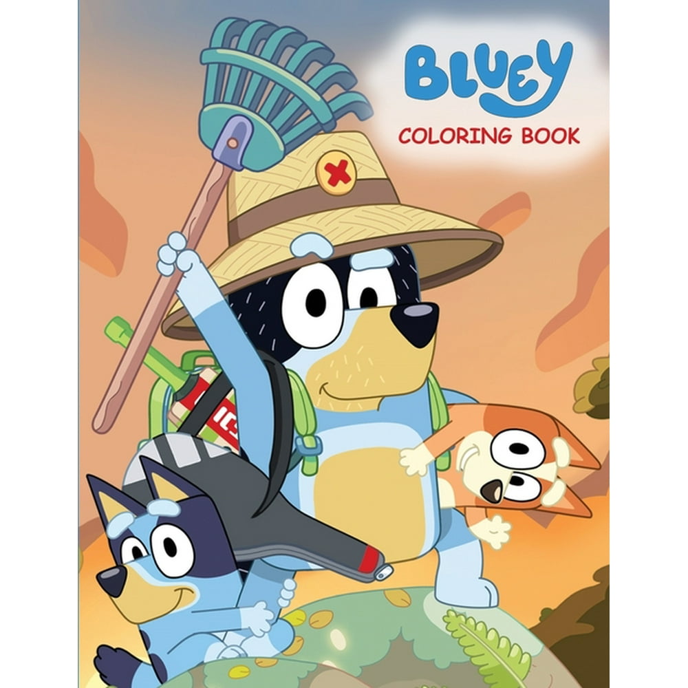 Coloring Books Bluey Coloring Book Big Simple Coloring Pages For