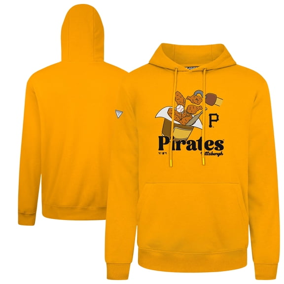 Men's-Levelwear  Gold Pittsburgh Pirates Podium Ballpark Food Pullover Hoodie