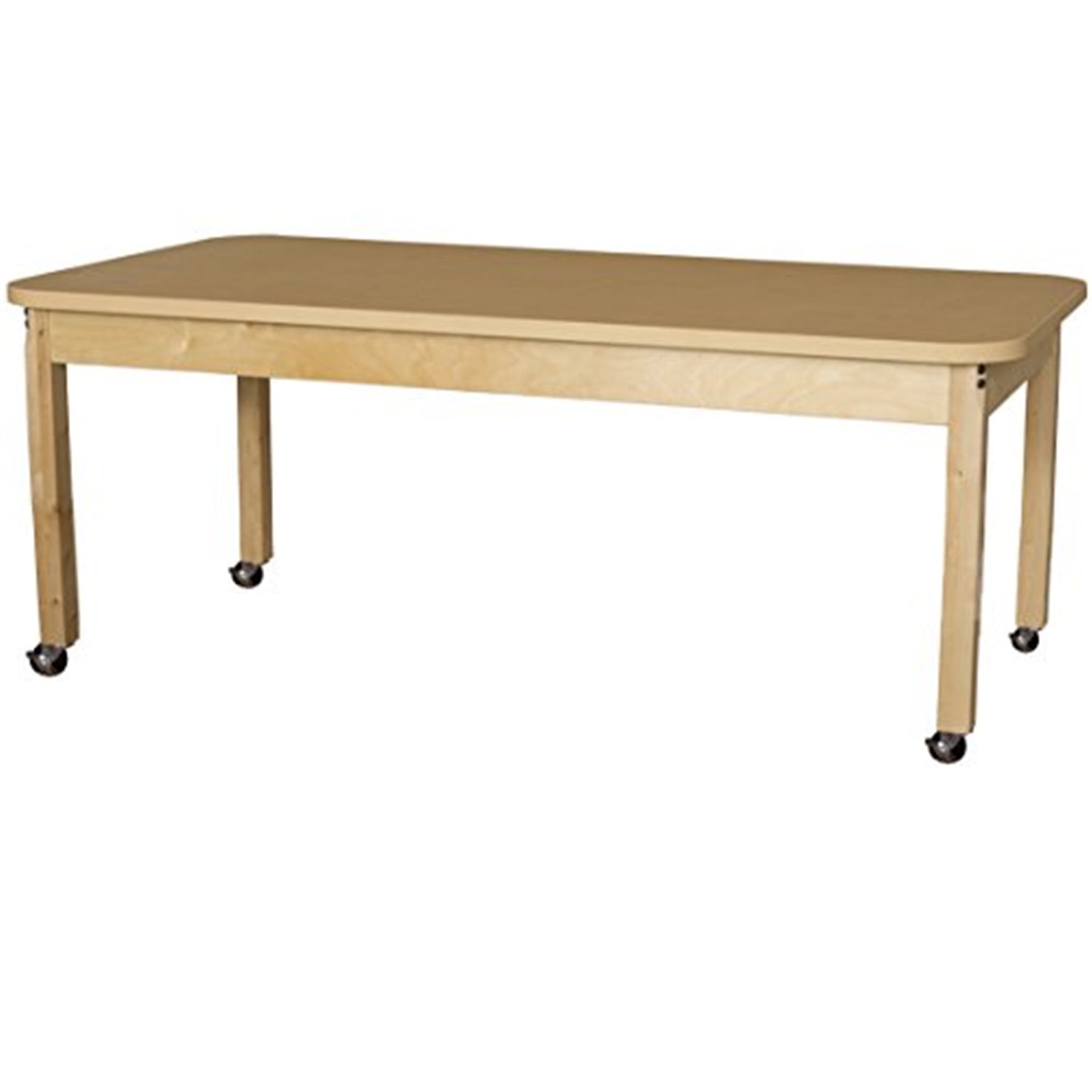 Wood Designs Mobile 30 X 60 Rectangle High Pressure Laminate Table With Hardwood Legs 18 Walmartcom Walmartcom