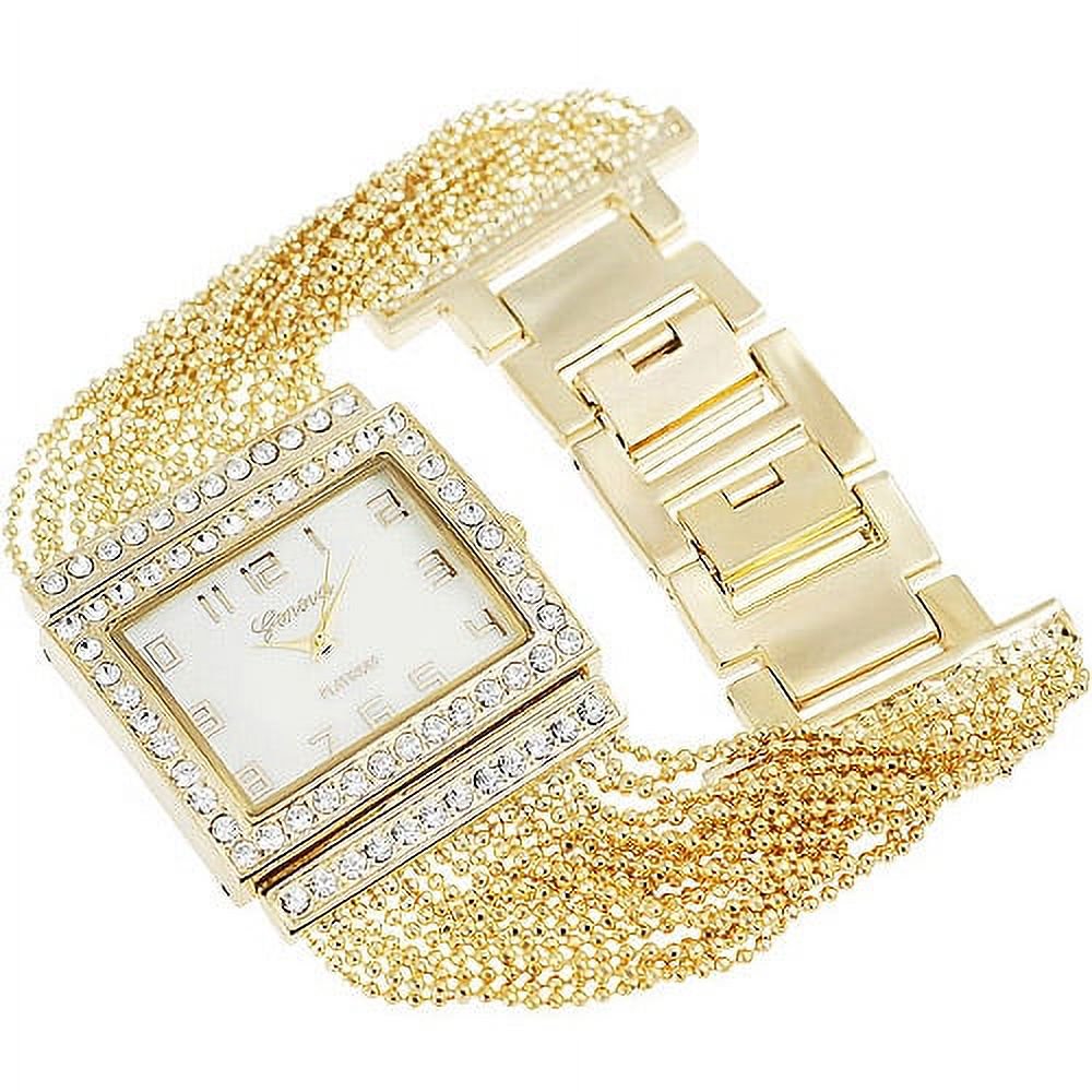 Women's Rhinestone Mother of Pearl Multi-Strand Watch