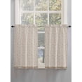 thumbnail image 5 of Beige Pink Floral Bathroom Window Curtain, Spring Flowers Light Filtering Coffee Kitchen Curtains, Bedroom Living Room Curtains 2 Panel 84"x54", 5 of 6