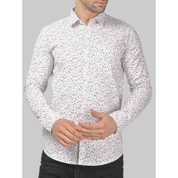 Horizon Haze Men's Printed Full Sleeve Casual Linen Shirt