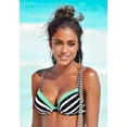 thumbnail image 4 of LASCANA Women's Striped Push Up Bikini Swimsuit Top Bra Sizing, 4 of 6