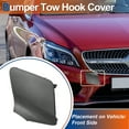 thumbnail image 2 of Front Car Bumper Tow Hook Cover Selenite Grey Metallic for Mercedes-Benz CLS W218 CLS550 No.A2188850626, 2 of 7