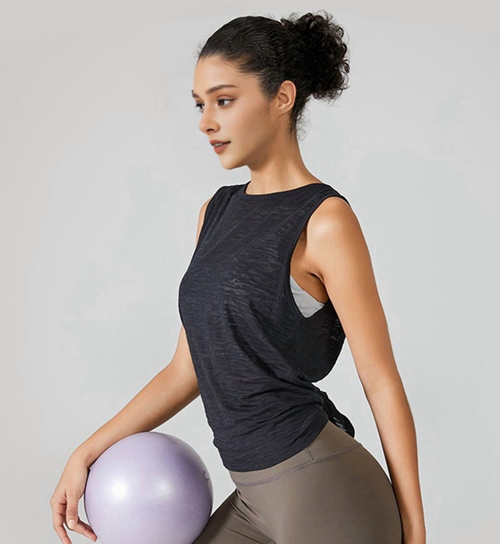 Sleeveless Quick-Drying Vest for Women, Sports Cover-Up, Running,Loose Large Size Yoga Clothes