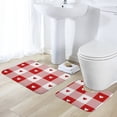 thumbnail image 5 of Hearts Valentine'S Day Bathroom Rugs Set 2 Pieces, Bathroom Set - Quick Drying Bath Mat And U-Shaped Toilet Rug, Water Absorbent Bath Carpet For Bedroom Floor Living Room, Machine Washable, 5 of 6