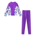 thumbnail image 4 of YONGHS Girls Swimsuit Two Piece Swimwear UPF 50+ Sun Protection Quick Dry Surfing Bathing Suit Purple 16, 4 of 7