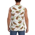 thumbnail image 4 of Balery Cute Sloth Men's Sleeveless Muscle Shirts Workout Tank Top, Moisture Wicking, Odor Protection-XX-Large, 4 of 8