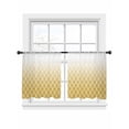 thumbnail image 2 of Abstract Art Sheer Curtains 54 Inches Long 2 Panels Classic Yellow Line Gradient Decoration Light Filtering Semi Sheer Window Curtains Drapes for Bedroom Living Room 52"x54", 2 of 7