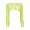 thumbnail image 5 of Tenue de Plage Solide Col Rond pour Femmes Tenue de Couverture Tricotée à Manches Longues, 5 of 5