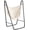 Black and Cream White, variant on NeoNiches Patio Hammock Chair Outdoor with U Shape Stand Black/Cream White | Outdoor Hammock Swing, Hanging Lounge Chair, Side Pocket