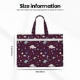 thumbnail image 3 of Gaeub Space Dinosaur Print Canvas Tote File Bag,Laptop Tote Bag,Zipper File Bag,Canvas 15 Inch Handbag Purse for Office Travel, 3 of 8
