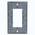 thumbnail image 5 of Metal Light Switch Plate Cover Gray Floral Bandana Paisley Tile Pattern TIL059, 5 of 13