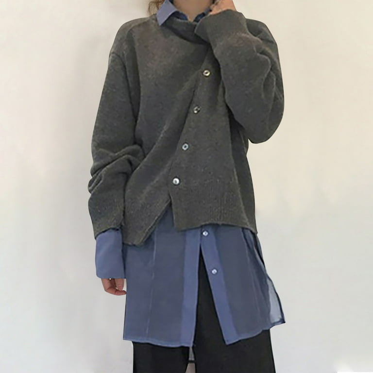Irregular Pure Color Long Sleeve Three-breasted Buckle Coat Irregular Pure Color Long Sleeve Three-breasted Buckle Coat