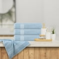 thumbnail image 4 of All Design Quick-Dry, Soft & High Absorbent Hand Towels 16"x29" Cotton Turkish Hand Towel Set of 4 | Daily Use 100% Cotton Towels for Bathroom, Airbnb, Gym & More | Bathroom Hand Towels (4 Pcs, Blue), 4 of 5